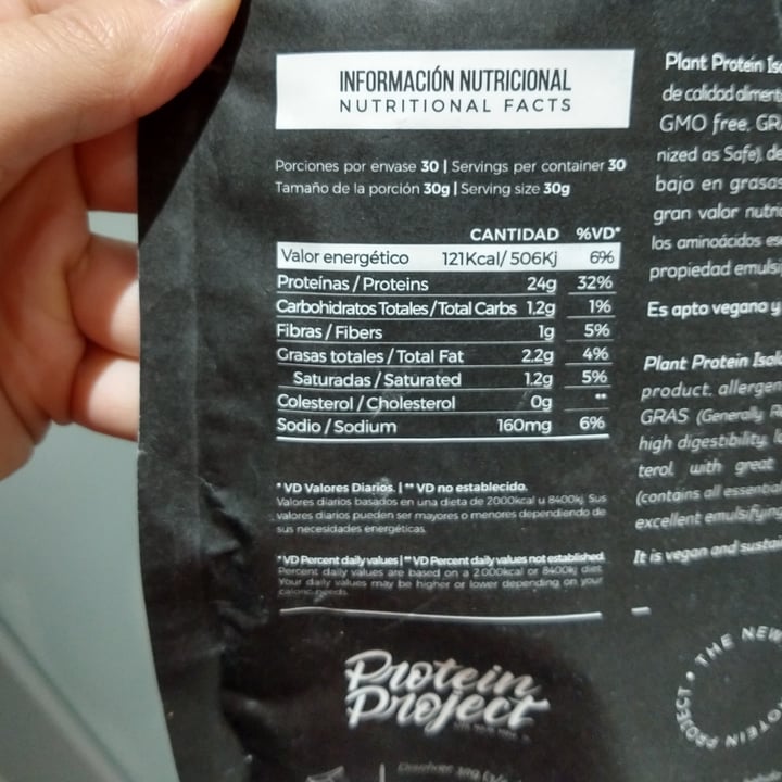 photo of Protein Project Vegan Protein Isolate Sabor vainilla Caramelo shared by @nutricionvegana on  16 May 2021 - review