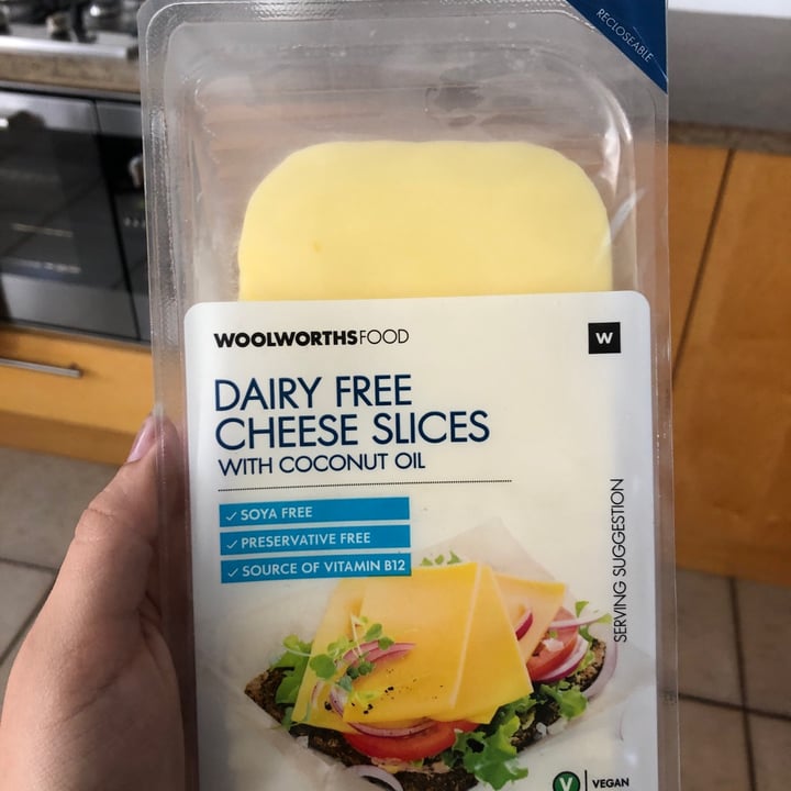 photo of Woolworths Dairy Free Cheese Slices shared by @micaelaj on  19 Jan 2021 - review