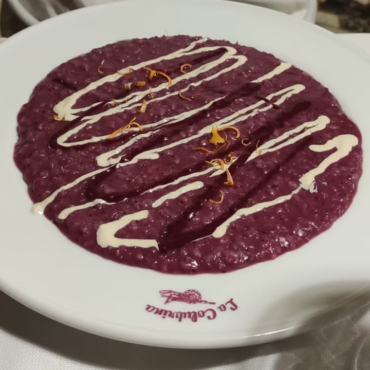 photo of La Colubrina Risotto ai mirtilli mantecato con formaggio fermentato shared by @alicevee on  04 Sep 2022 - review