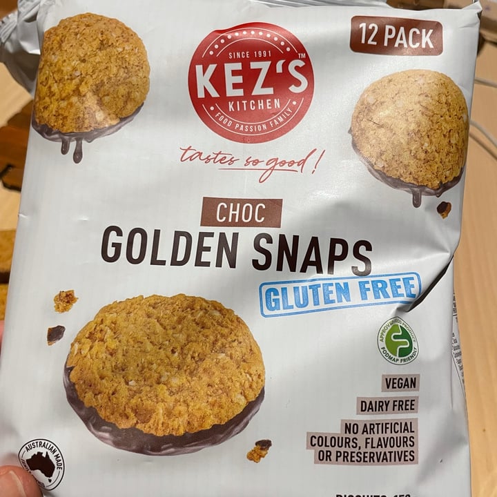 photo of Kez's kitchen Choc Golden Snaps shared by @plantbasedancer on  03 Oct 2021 - review