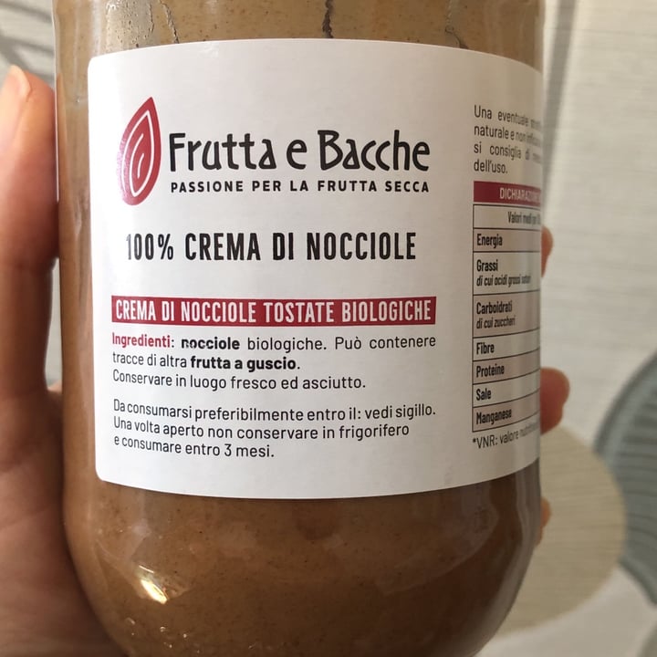 photo of Frutta e Bacche Crema 100% Nocciole shared by @danielagiordani on  13 Apr 2022 - review