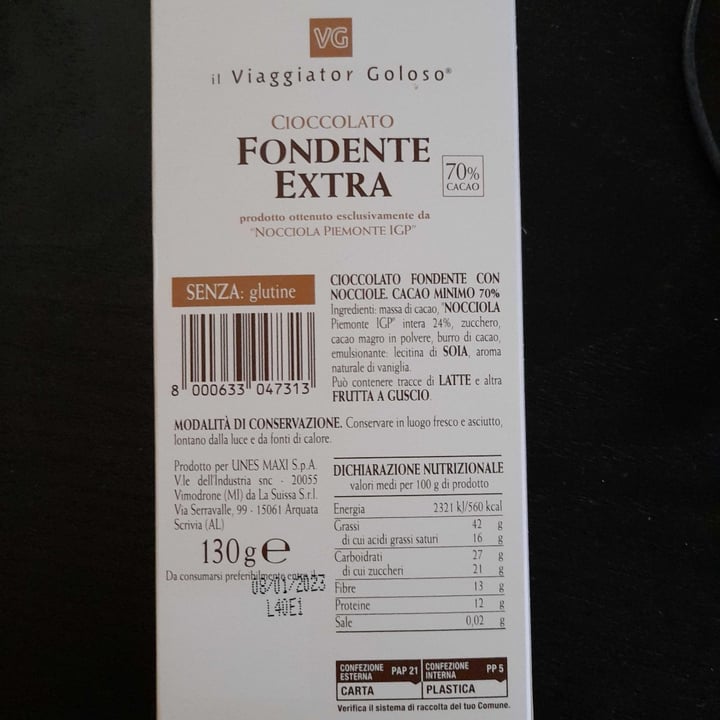 review photo of Il Viaggiator Goloso Cioccolato fondente extra con nocciola Piemonte IGP shared by @greensammy on 25 Nov 2021 - review