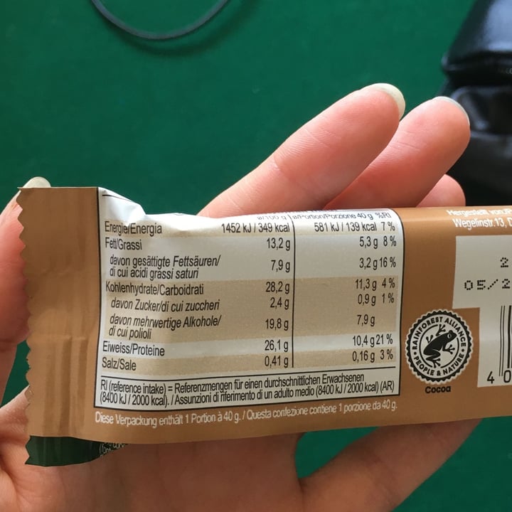 review photo of Lidl vegan protein bar gusto brownie al cioccolato shared by @mims26 on 06 Sep 2022 - review