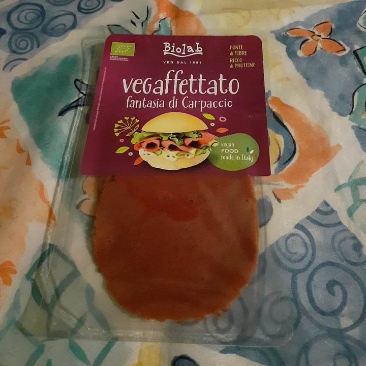 photo of Biolab vegetarian & vegan organic foods vegaffettato Carpaccio shared by @cristinagiordana on  18 Dec 2022 - review