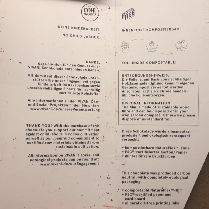 review photo of Vivani 92% Feine Bitter shared by @giorgiaas on 10 Apr 2022 - review