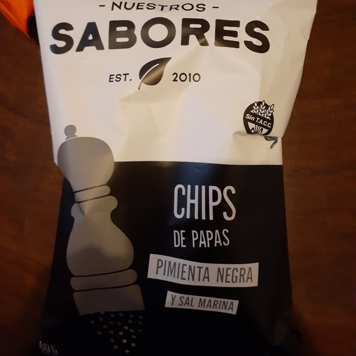 photo of Nuestros Sabores Chips de papas, pimienta y sal marina shared by @micaela10 on  27 Jul 2021 - review