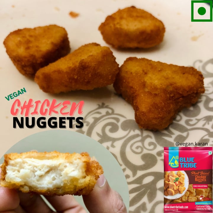 photo of Blue tribe Plant based chicken nuggets shared by @vegankaran on  20 Jan 2022 - review