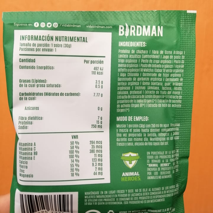 photo of Birdman Parrot Greens & Protein Matcha shared by @dannydaniela on  04 Sep 2020 - review