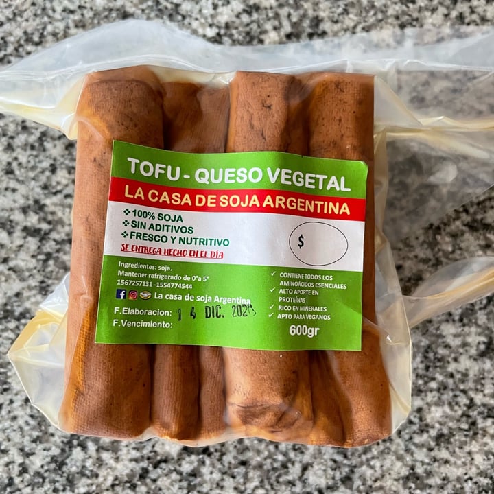 photo of La casa de la soja argentina Tofu Organico Saborizado shared by @aleveganstraightedge on  30 Dec 2021 - review