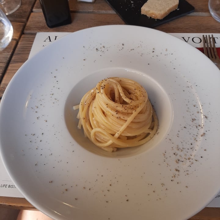 photo of Life Bistrot - Plant Based Restaurant - Archaeological Site Pici con crema al formaggio di ceci e pepe shared by @mariarcaveg on  28 Aug 2022 - review