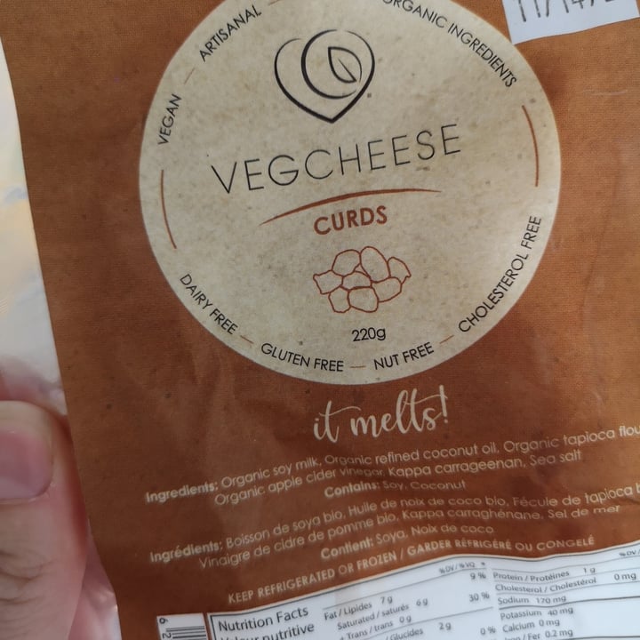 photo of VEGCHEESE Cheese Curds shared by @uneboucheedevie on  03 Nov 2021 - review