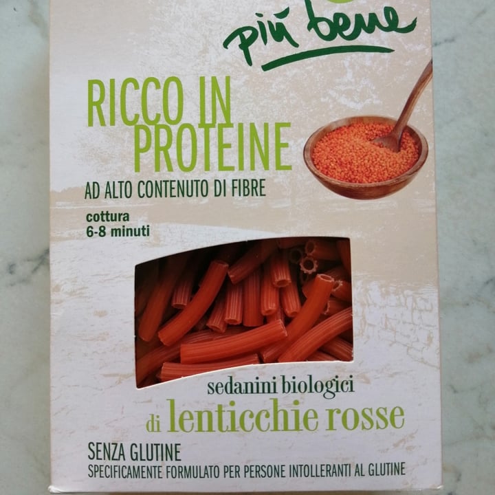 photo of Piú bene Sedanini Biologici Di Lenticchie Rosse shared by @fedevegana on  26 Oct 2021 - review