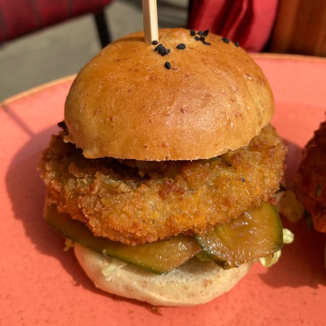 Photo of the dish “Panko Sweet Potato With Hoisin Mushroom Slider Burger”