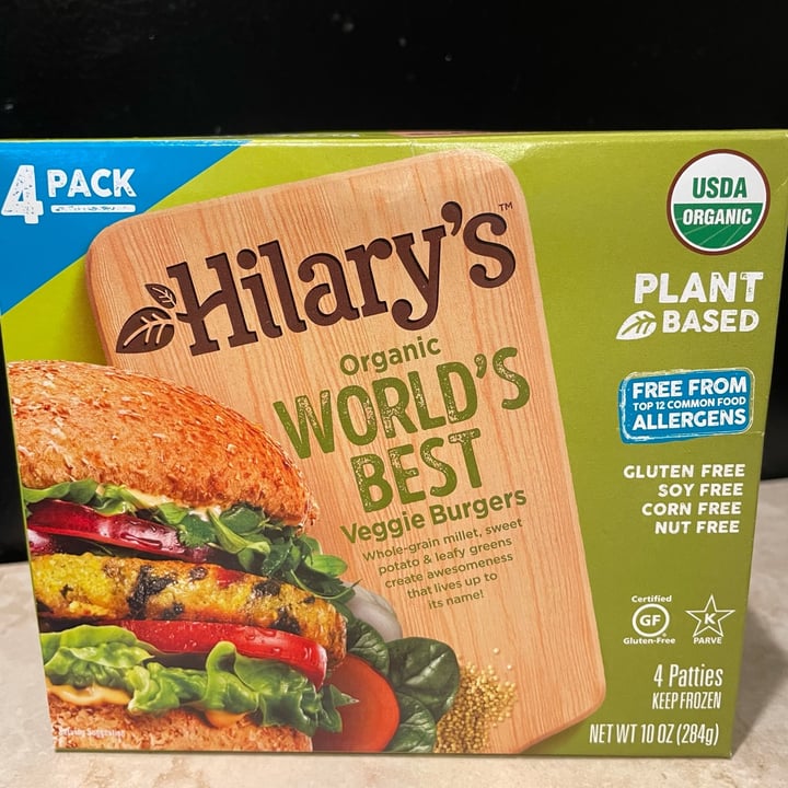 photo of Hilary's Organic World’s Best Veggie Burger shared by @veggietable on  29 Dec 2021 - review