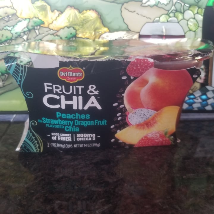 review photo of Del Monte Peaches In Strawberry Dragonfruit Flavored Chia shared by @veganfoodie01 on 23 Sep 2020 - review