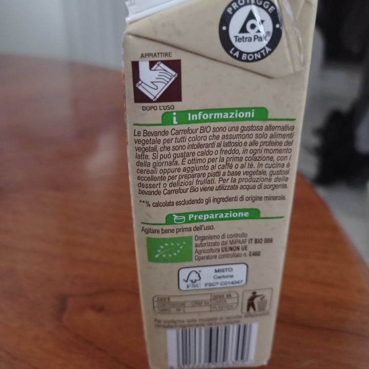 photo of Carrefour Bio Drink riso nocciola e cacao shared by @elenaaio on  09 Sep 2022 - review