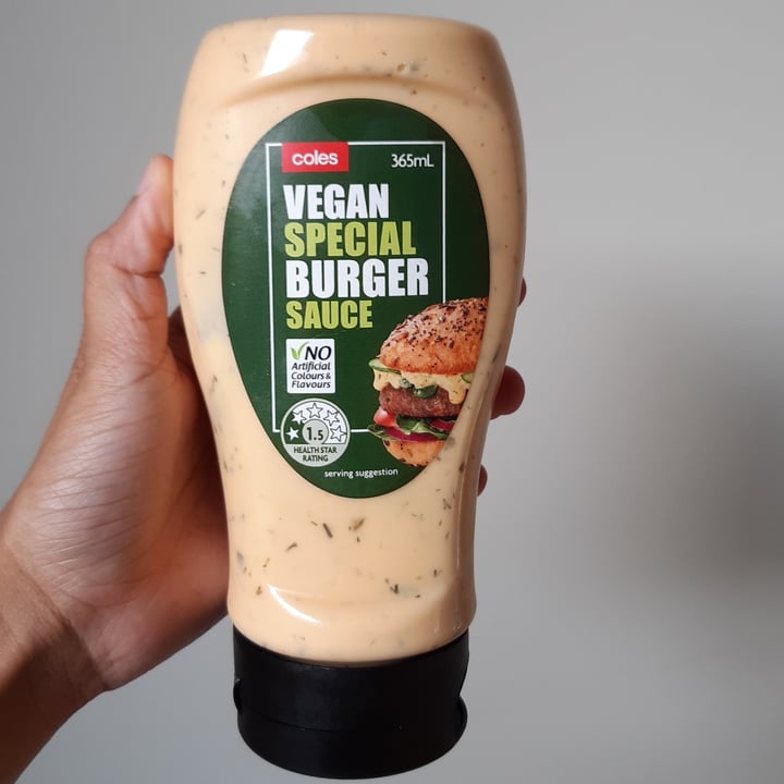 photo of Coles Vegan Special Burger Sauce shared by @meghna22 on  23 Jan 2021 - review