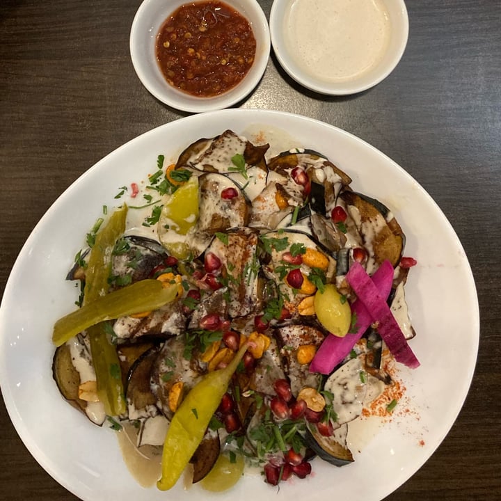 review photo of Niedaleko Damaszku - Vegan restaurant eggplant fatah shared by @emiliajarochowska on 30 Oct 2022 - review