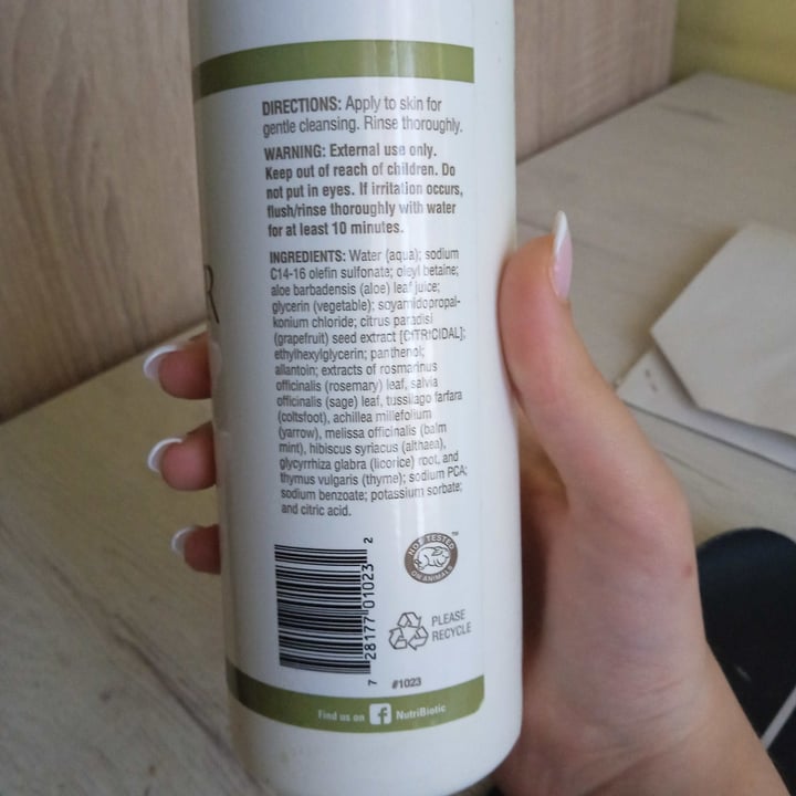 photo of Nutribiotic Skin Cleanser shared by @cejoteando on  07 Jun 2022 - review