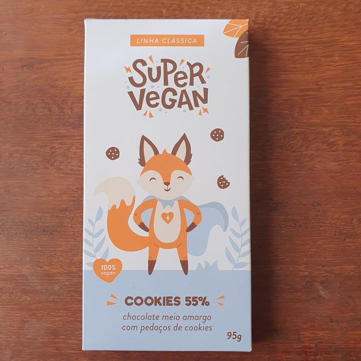 photo of Super Vegan Barra de chocolate Cookies 55% shared by @mafavaro on  27 Jun 2022 - review