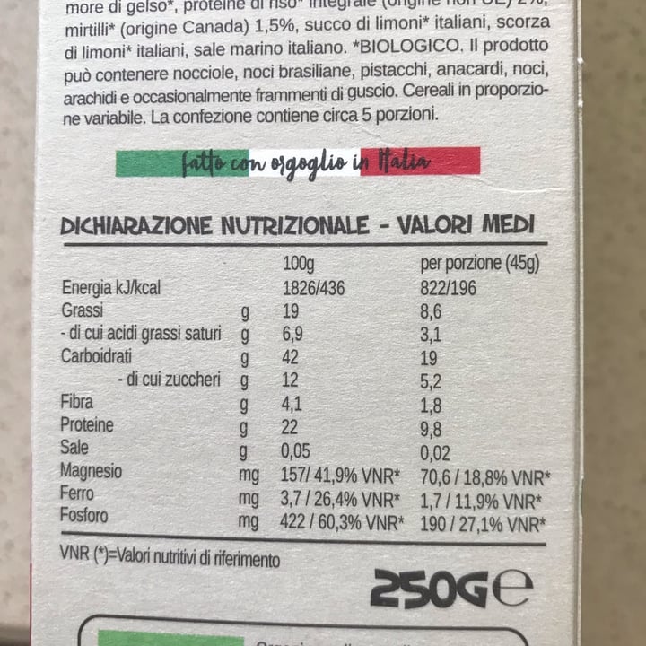 review photo of Perfect Bio Granola Proteica - Mandorle e Mirtilli shared by @alessialuna on 11 Jul 2022 - review