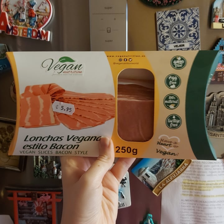 photo of Vegan Nutrition Lonchas Veganas Estilo Bacon shared by @carlasofia on  12 Jan 2021 - review