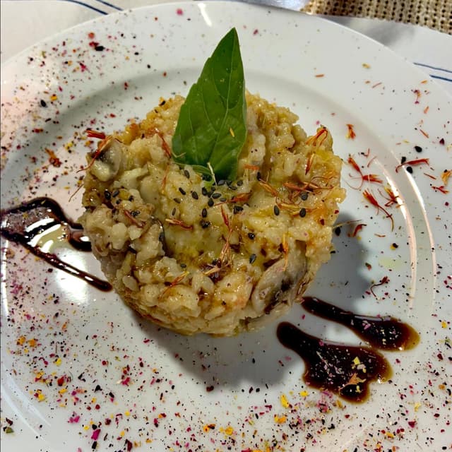Foto do prato “Risotto Vegana Con Setas”