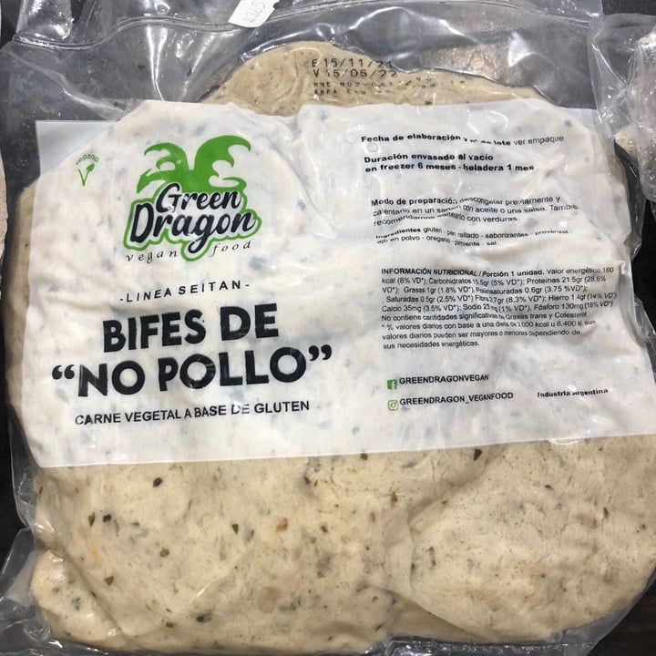 photo of Green Dragon - Vegan food Bifes de "no pollo" shared by @canica on  06 Dec 2021 - review