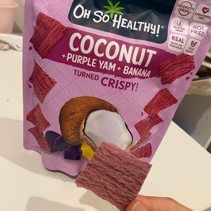 photo of Oh So Healthy! fruit crisps - purple yam, banana, coconut shared by @irinanguyen on  21 Apr 2021 - review