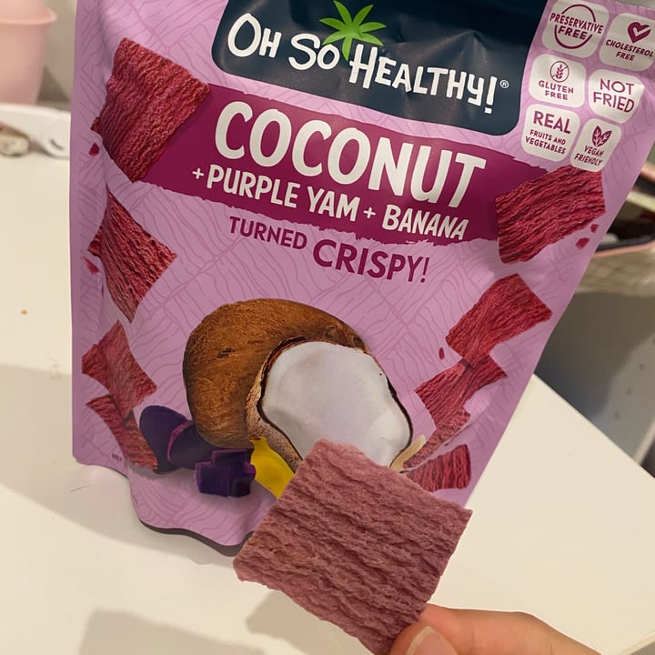 review photo of Oh So Healthy! fruit crisps - purple yam, banana, coconut shared by @irinanguyen on 21 Apr 2021 - review