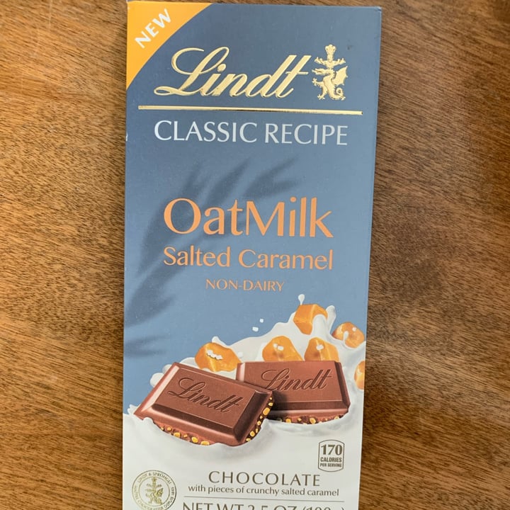 photo of Lindt Vegan Salted Caramel Oat Based Chocolate shared by @jeremytheape on  21 Aug 2022 - review