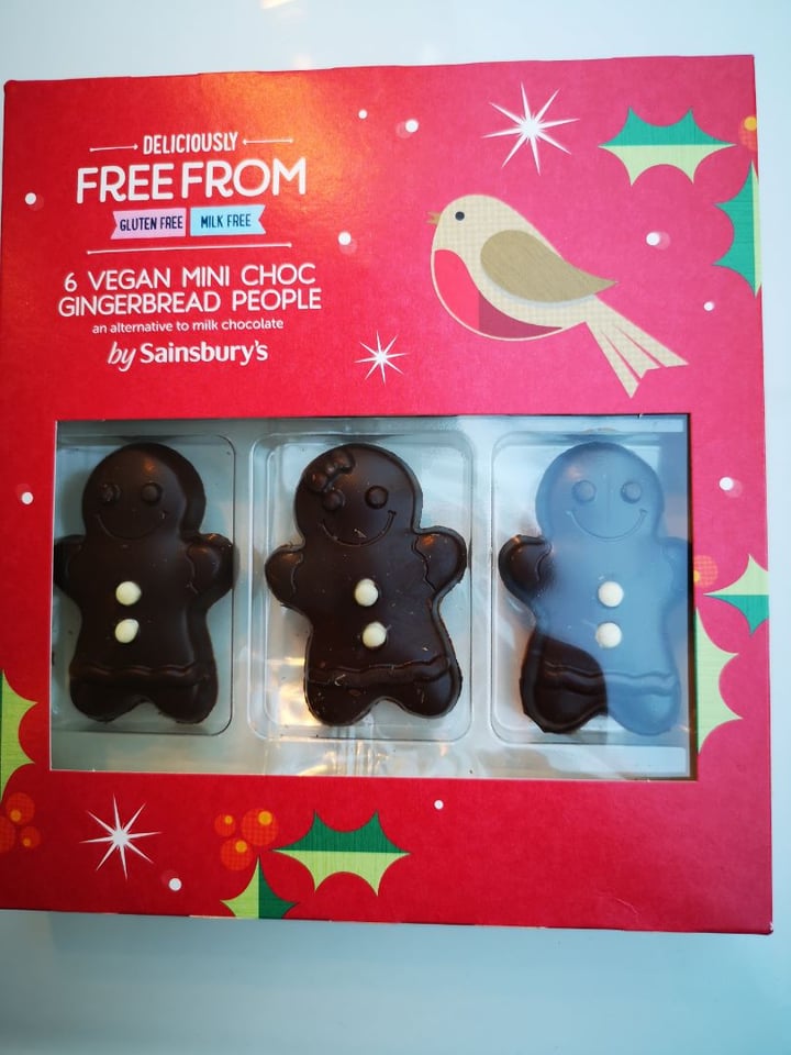 photo of Sainsbury's Vegan Mini Choc Gingerbread People shared by @plantbasedexplorer on  03 Dec 2019 - review