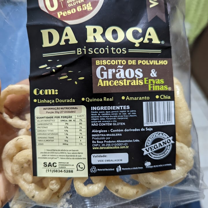 photo of Da roça biscoitos Biscoito De Polvilho Grãos Ancestrais E Ervas Finas shared by @alynereis on  13 Dec 2022 - review
