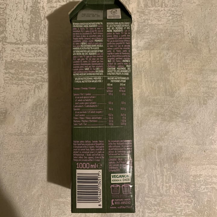 review photo of Valfrutta 100% Frullato Proteico shared by @giovanna82 on 10 Jul 2022 - review