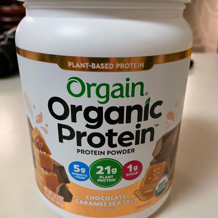 review photo of Orgain Chocolate Caramel Sea Salt Protein Powder shared by @jillolson on 12 May 2022 - review