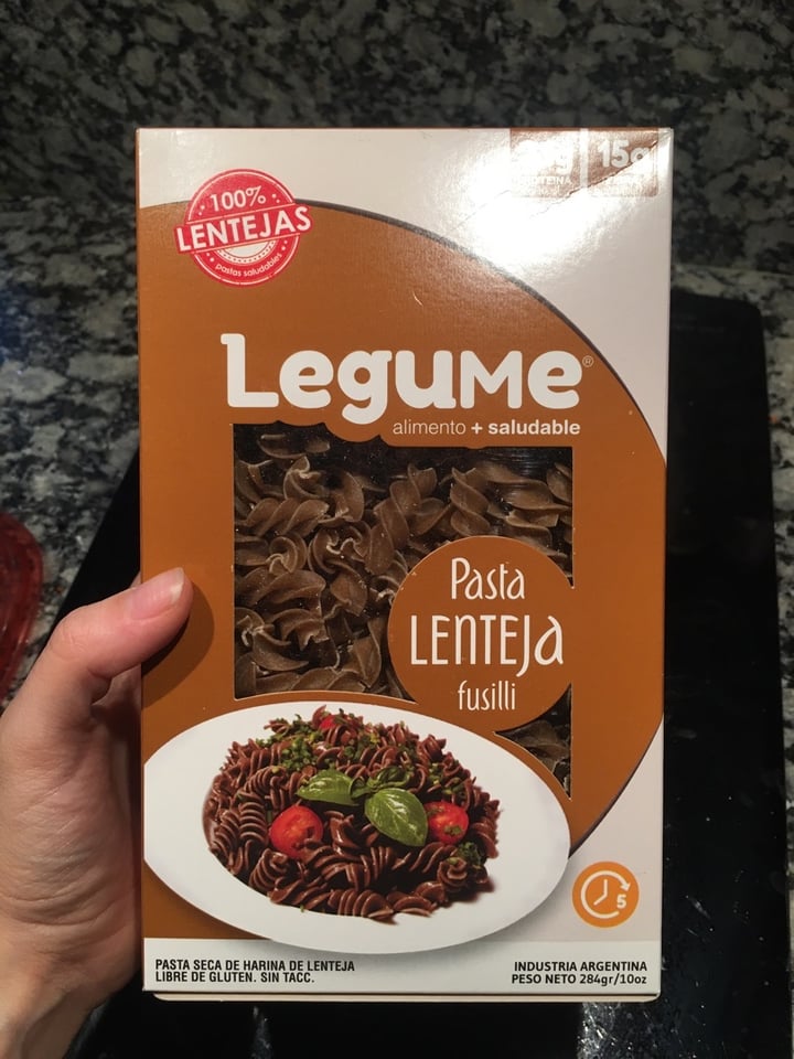 photo of Legume Pasta Lenteja Fusilli shared by @braldo on  12 Dec 2019 - review