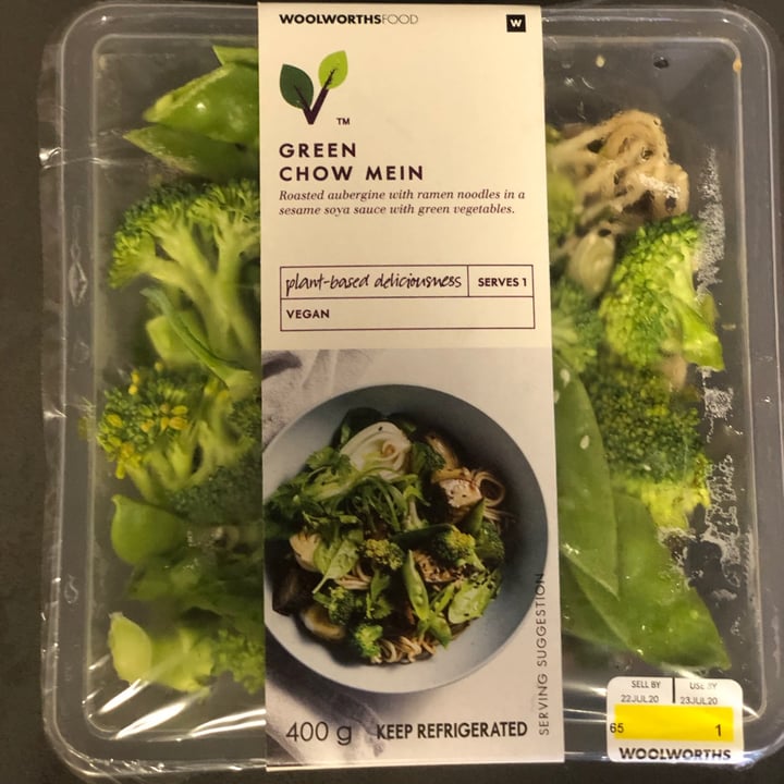 photo of Woolworths Food Green Chow Mein shared by @lenicpretorius on  23 Jul 2020 - review