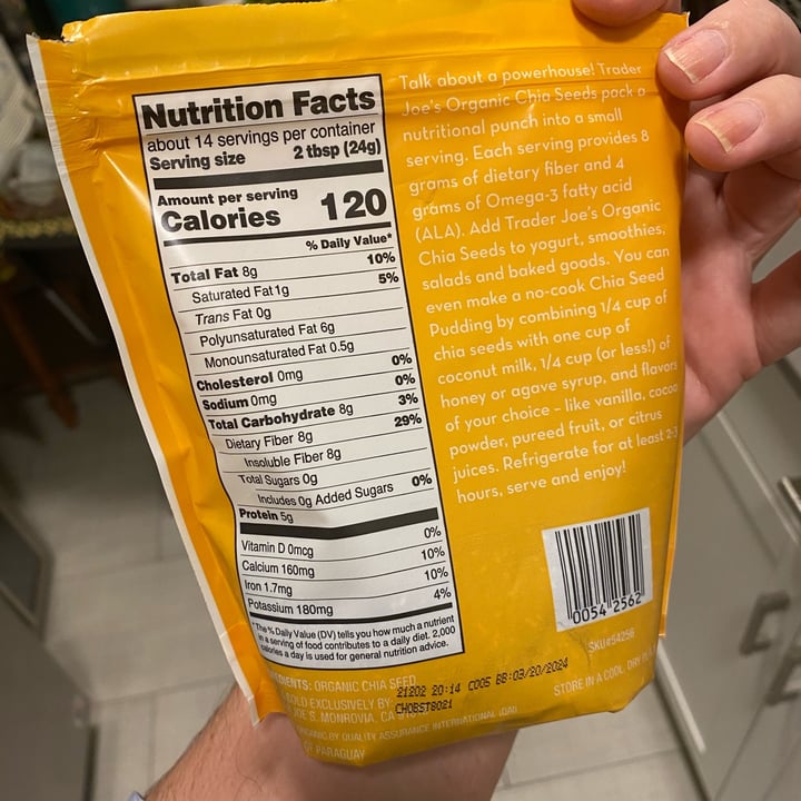 photo of Trader Joe's Chia seeds shared by @kmeregali on  05 May 2022 - review