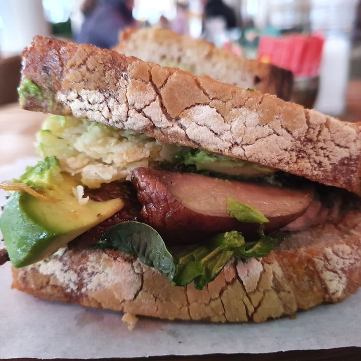 photo of Java Cafe/Bistro Stellenbosch Vegan mushroom pesto sandwich shared by @kendrahudson on  29 Aug 2020 - review