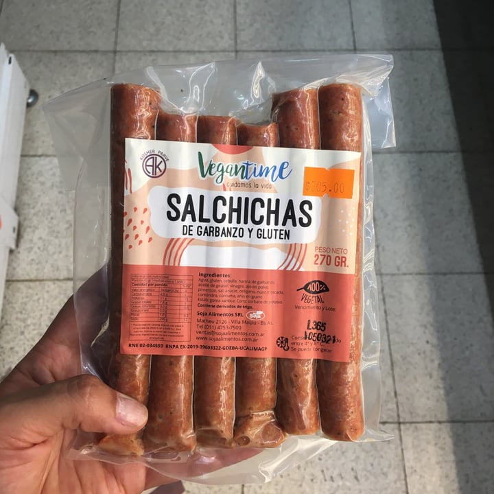 photo of Vegantime Argentina Salchichas de Garbanzo y Gluten shared by @daniv on  05 Mar 2021 - review