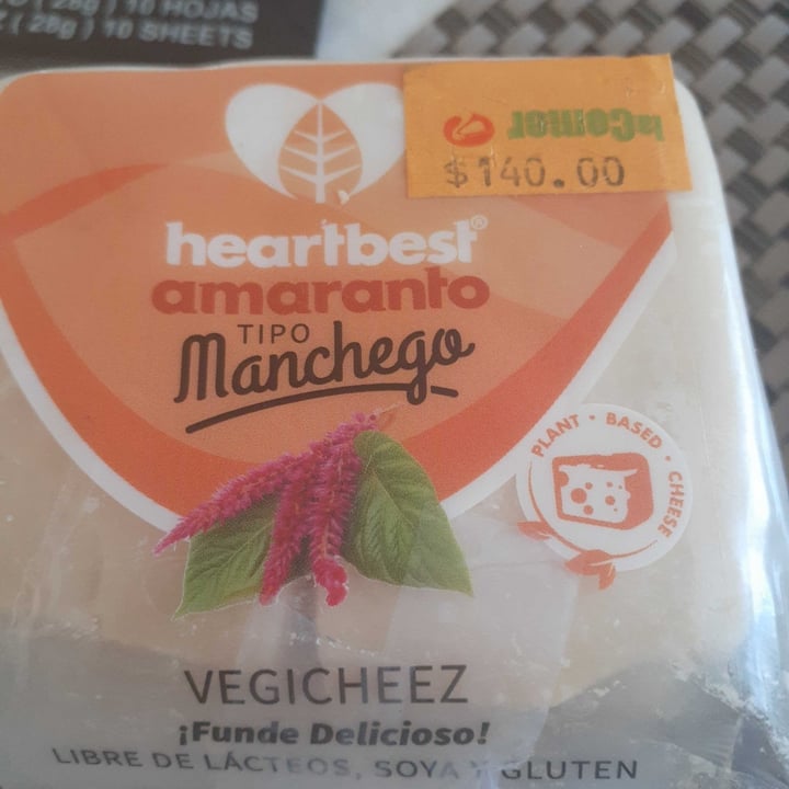 photo of Heartbest Vegicheez Amaranto tipo Manchego Bloque shared by @barbaracf on  31 Dec 2020 - review