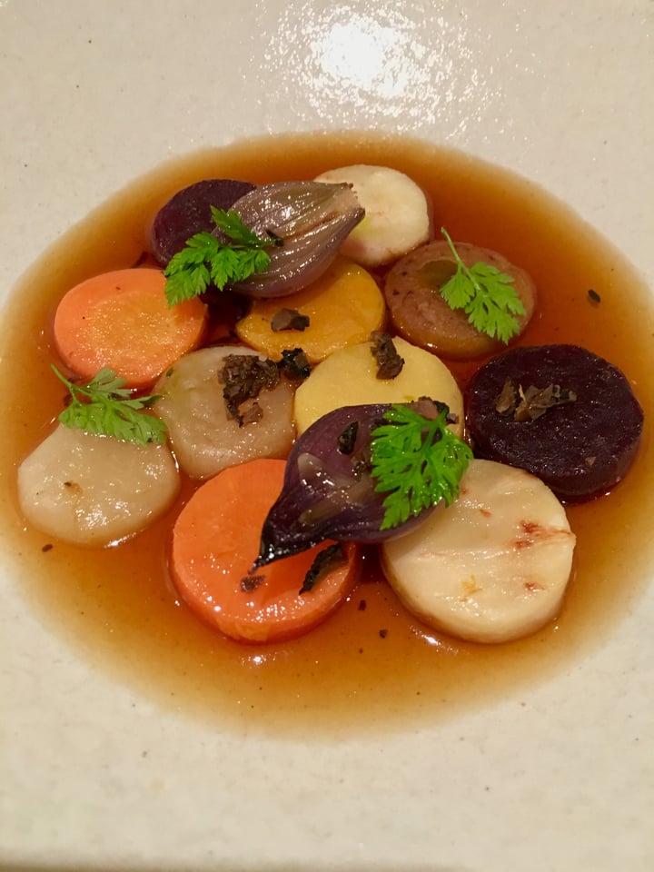 photo of Pollen Winter Vegetables Truffle Consommé shared by @dom on  07 Jan 2018 - review