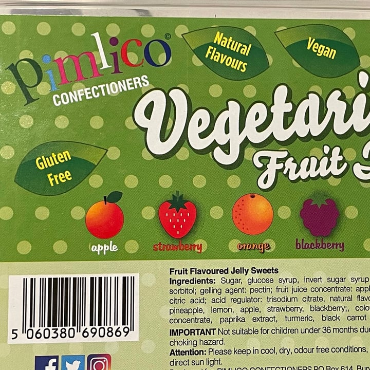 photo of Pimlico Vegetarian fruit jellies (also vegan) shared by @missykab on  15 Mar 2021 - review