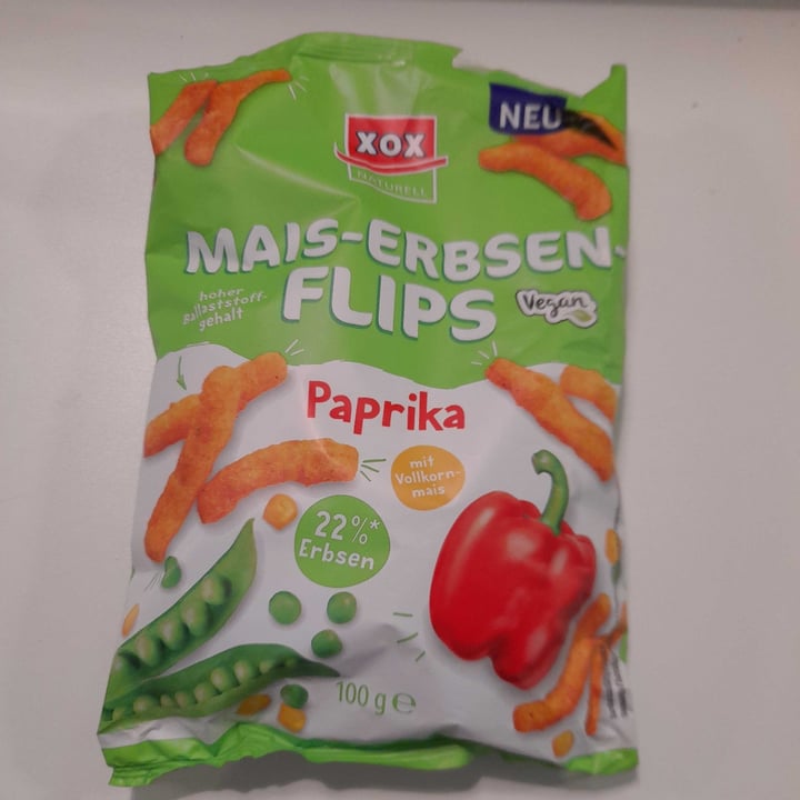 review photo of Xox snacks Mais-Erbsen Flips Paprika shared by @tamyweltschmerz on 25 May 2022 - review