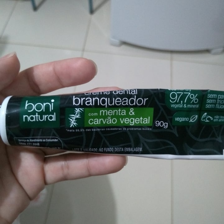 review photo of Boni natural Creme Dental Branqueador shared by @marasnt on 19 Apr 2022 - review