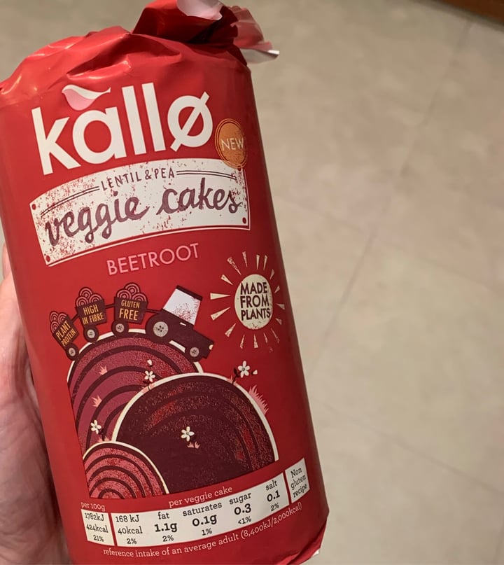 review photo of Kallo Beetroot Veggie Cakes shared by @veganoso on 26 Feb 2021 - review