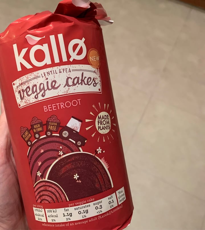 photo of Kallo Beetroot Veggie Cakes shared by @veganoso on  26 Feb 2021 - review