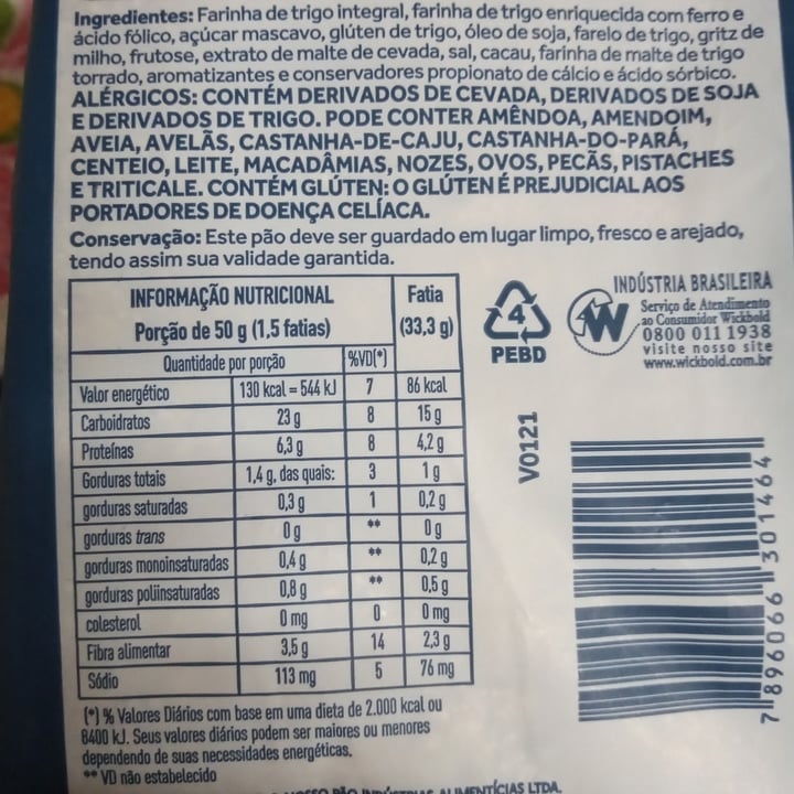 review photo of Wickbold Pão Australiano Integral shared by @andreaferraz on 24 May 2022 - review
