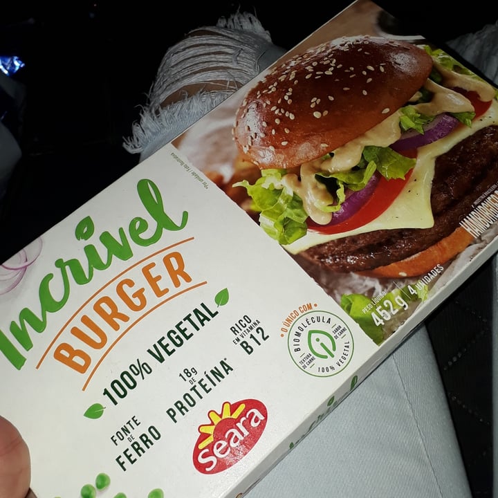 photo of Seara Incrível burger 100% Vegetal shared by @ellenschaffelen on  05 Aug 2021 - review