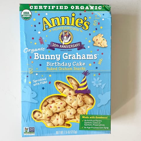 Annie's™ Organic Baked Bunny Birthday Cake Graham Crackers, 7.5 oz